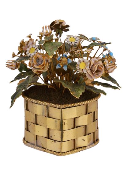 Enameled Floral Basket - Jane Hutcheson