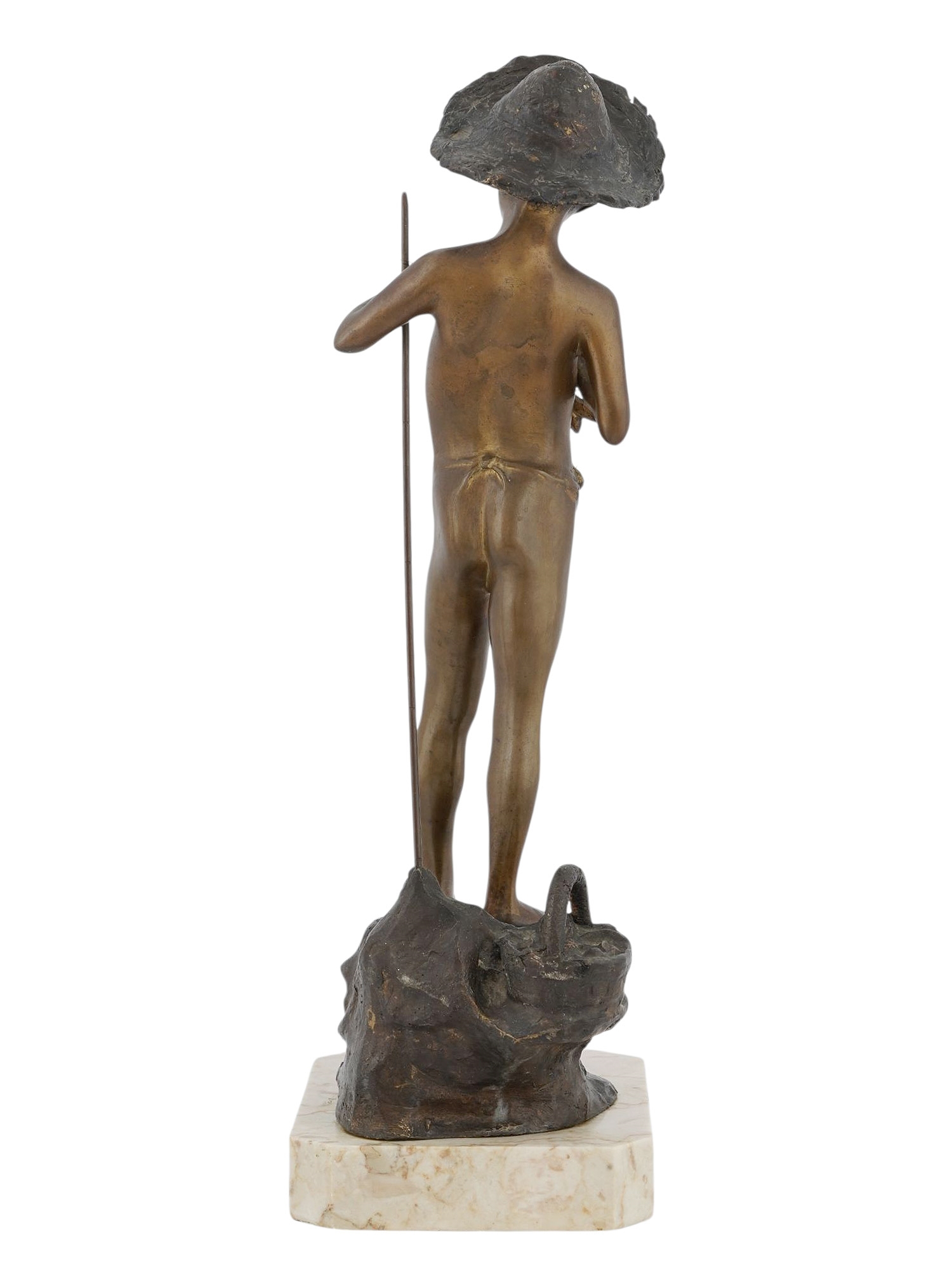 Artwork by Vaplese, A PATINATED BRONZE FIGURE OF A YOUNG NEAPOLITAN FISHERMAN, Made of Bronze