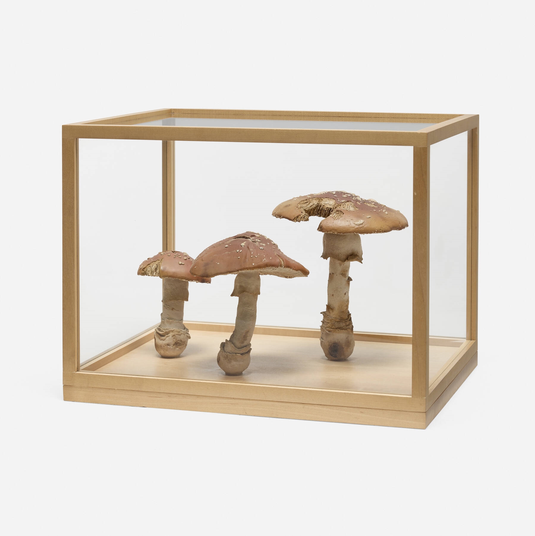 Artwork by Roxy Paine, Group #9, Made of Thermoset Polymer, Oil, Epoxy, Wood, Glass, Stainless Steel