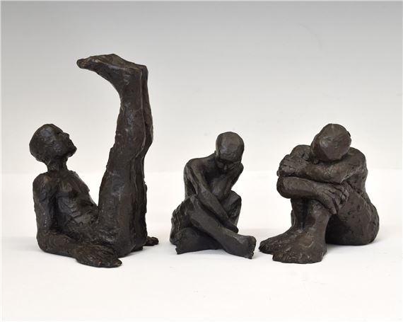 Three limited edition bronzed resin sculptures - Carol Peace