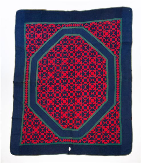 Cotton "O" Quilt by Amish, 1883