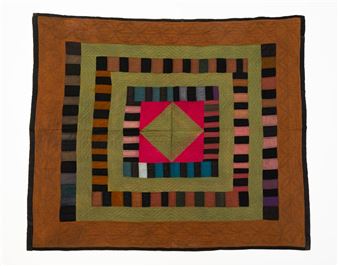 CENTER DIAMOND MEDALLION CRIB QUILT - Amish