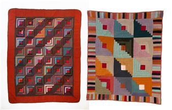 LOG CABIN, STRAIGHT FURROW - Fannie Yoder