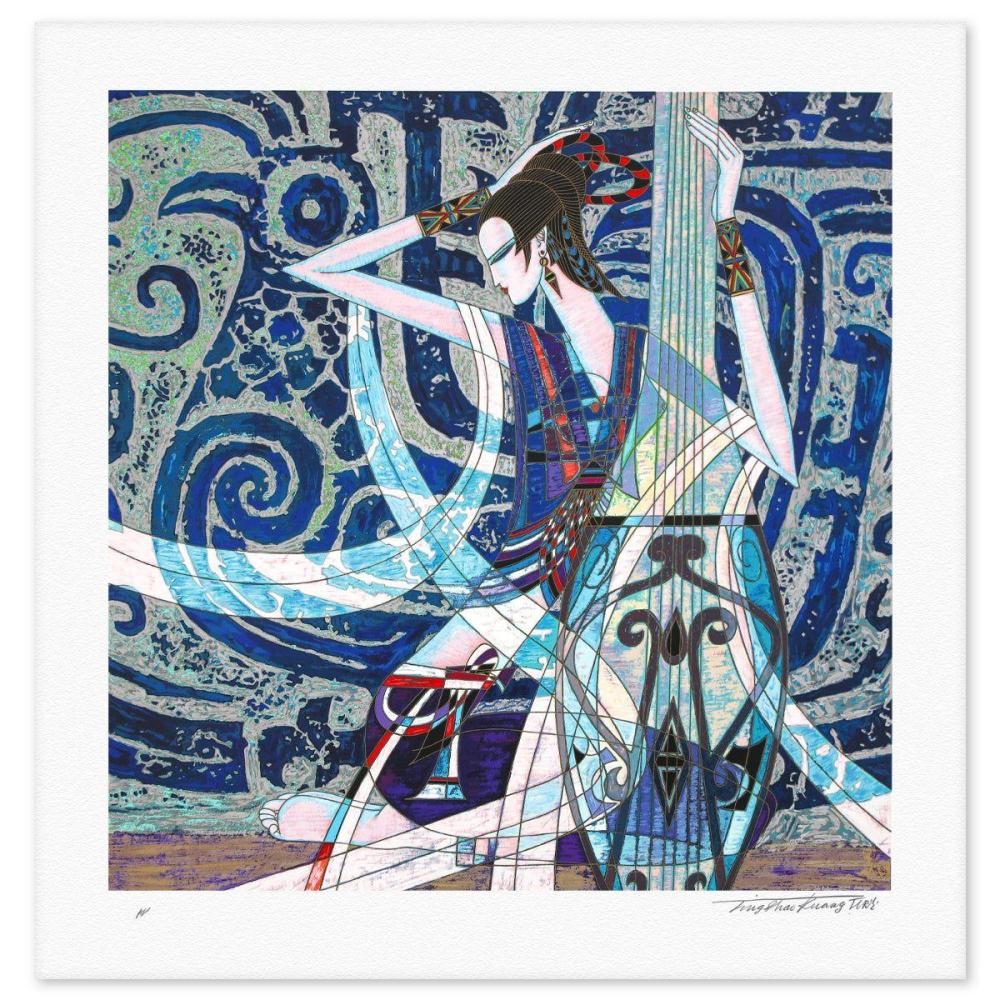 Artwork by Ting Kuang, Sun of Phoenix, Made of Silkscreen