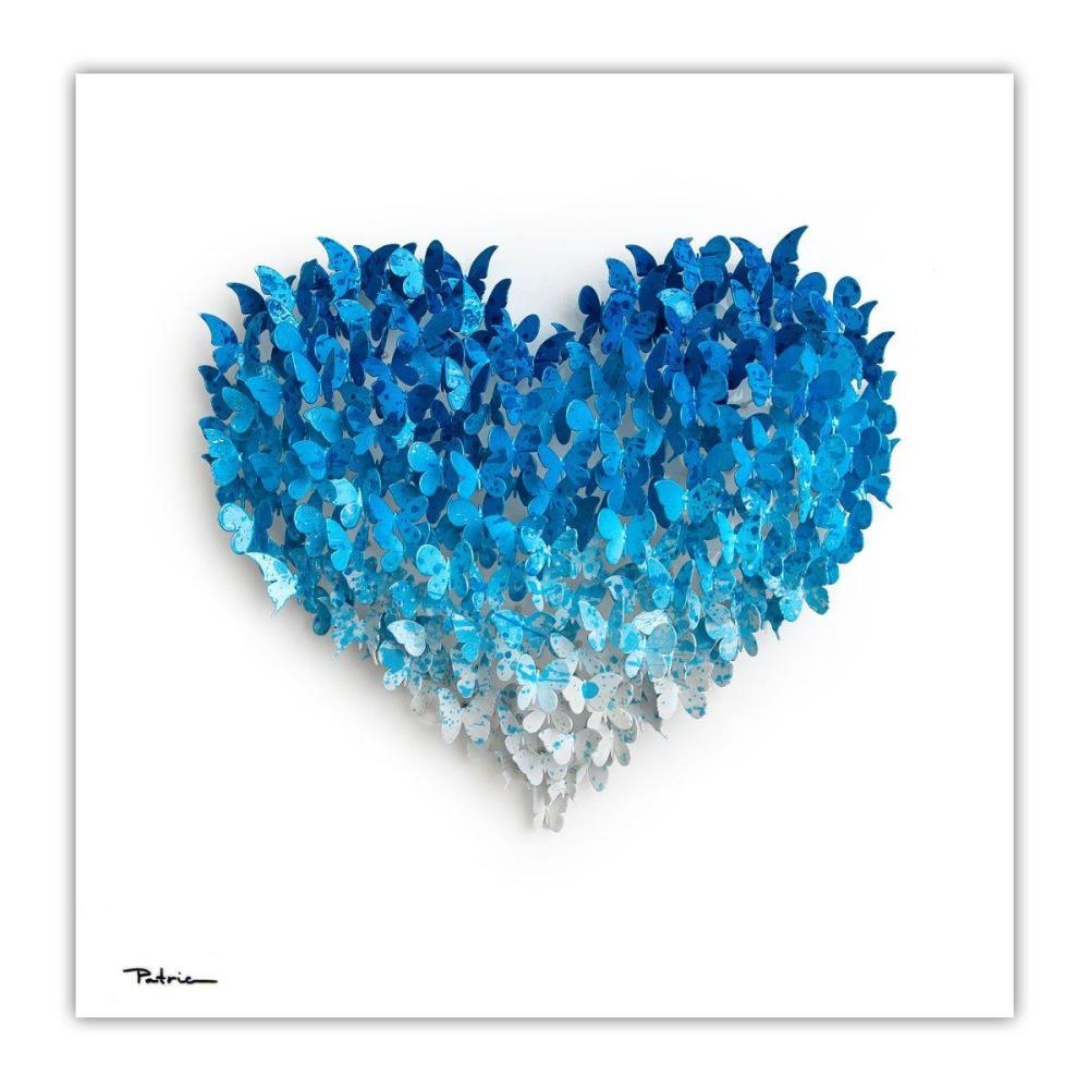Artwork by Patricia Govezensky, Heart, Made of Original 3D Metal Art On Wood