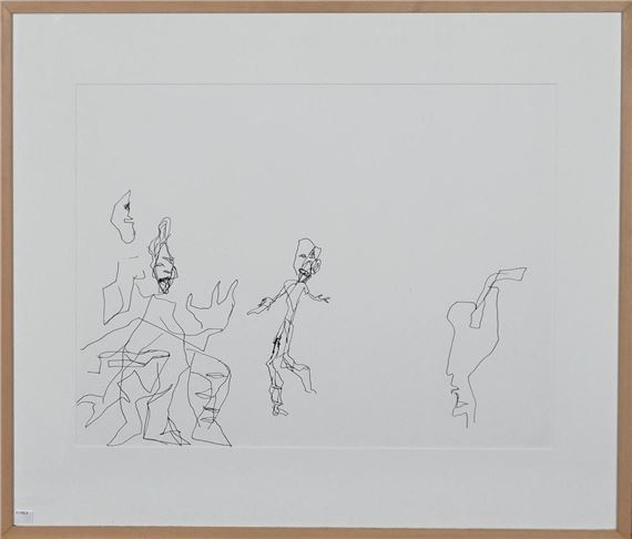 Three world faces by Ken Whisson, 1991