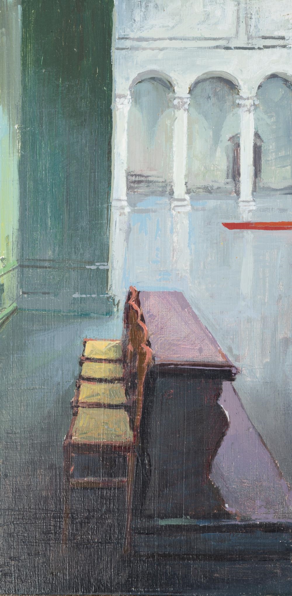 Artwork by Sherman Michael, KNEELERS AND CHAIRS, Made of Oil On Board