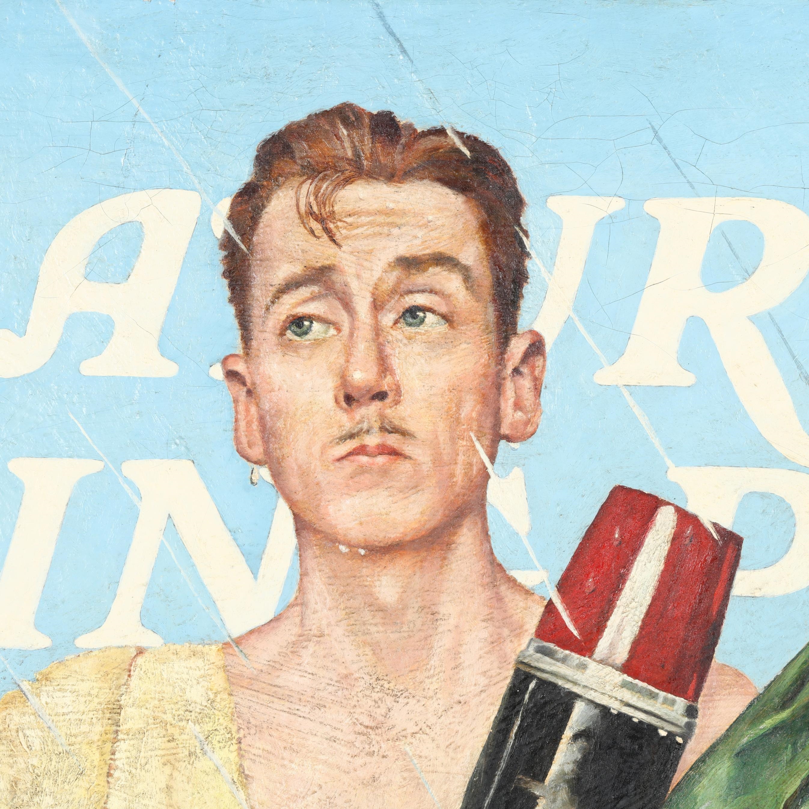 Artwork by Gene Pelham , Rainy Beach Day, Made of Oil On Canvas