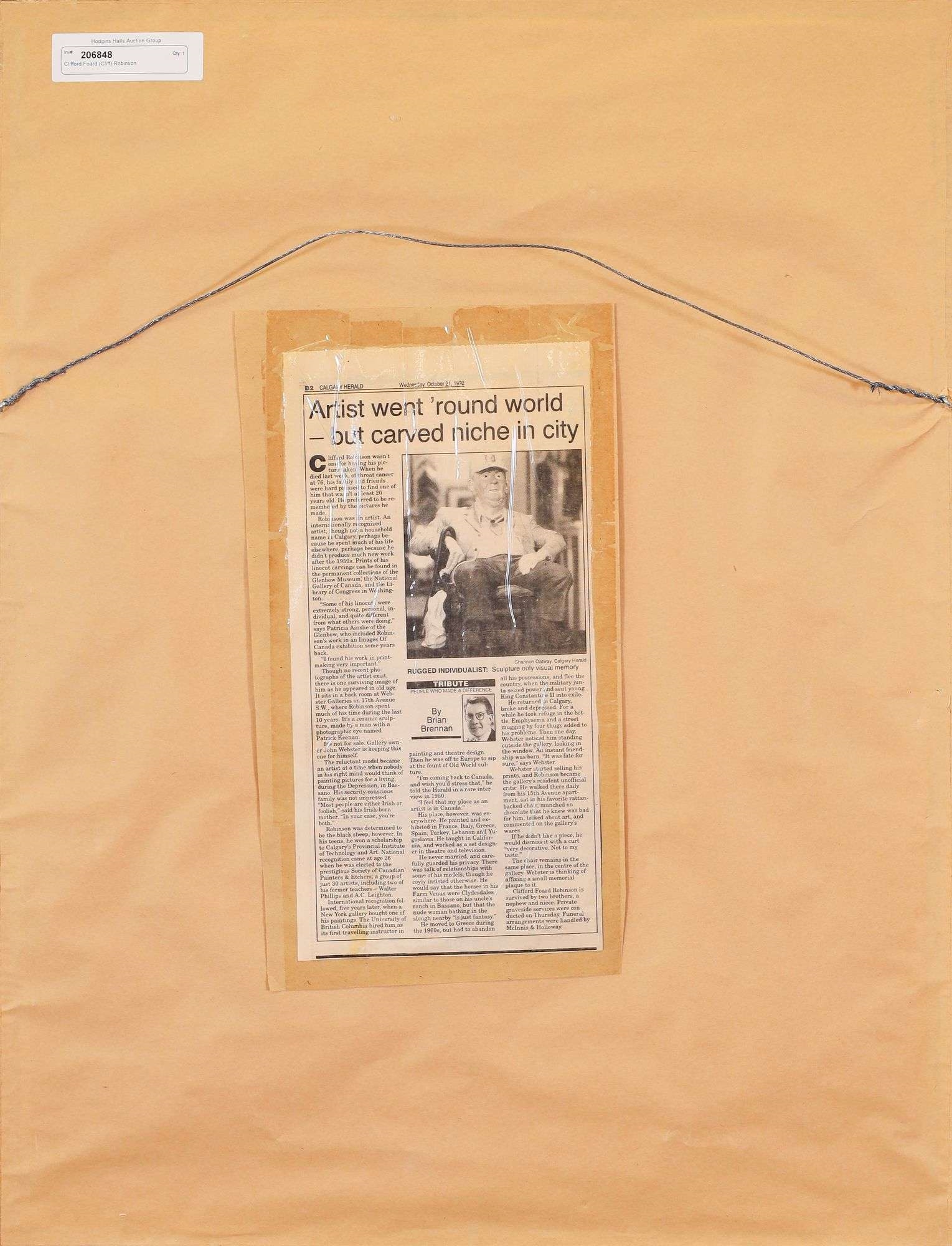 Artwork by Clifford Foard Robinson, ALTA SCENE, Made of Linocut On Paper