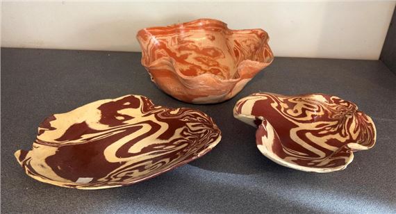 Swirl Plates & Bowl (3