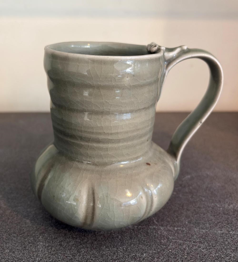 Artwork by Glenda Hoy, Vessels (3, Made of Celadon Glazed Ceramic