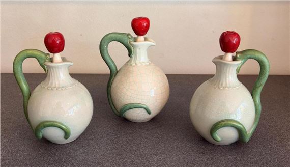 Snake & Apple Decanters by Glenda Hoy