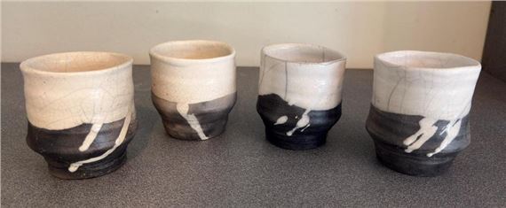 Black & White Mugs by Glenda Hoy