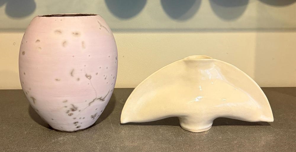 Artwork by Glenda Hoy, Vases (2, Made of Glaszed Ceramic