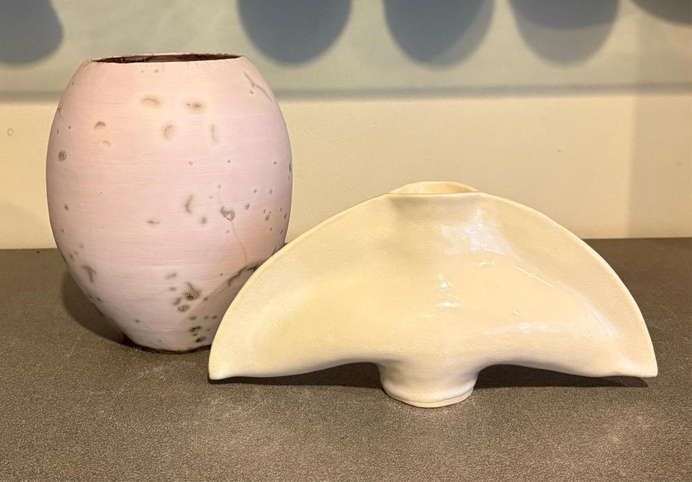 Artwork by Glenda Hoy, Vases (2, Made of Glaszed Ceramic