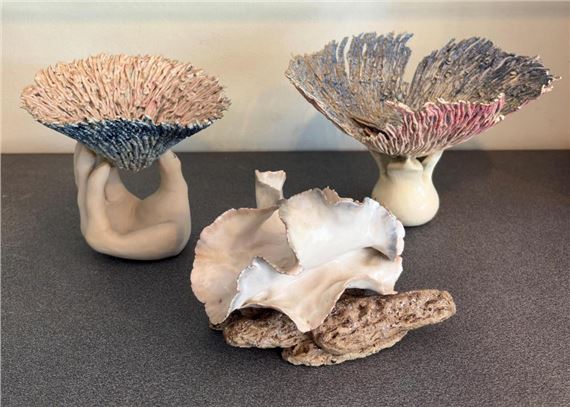 Coral Form Scultural Bowls by Glenda Hoy