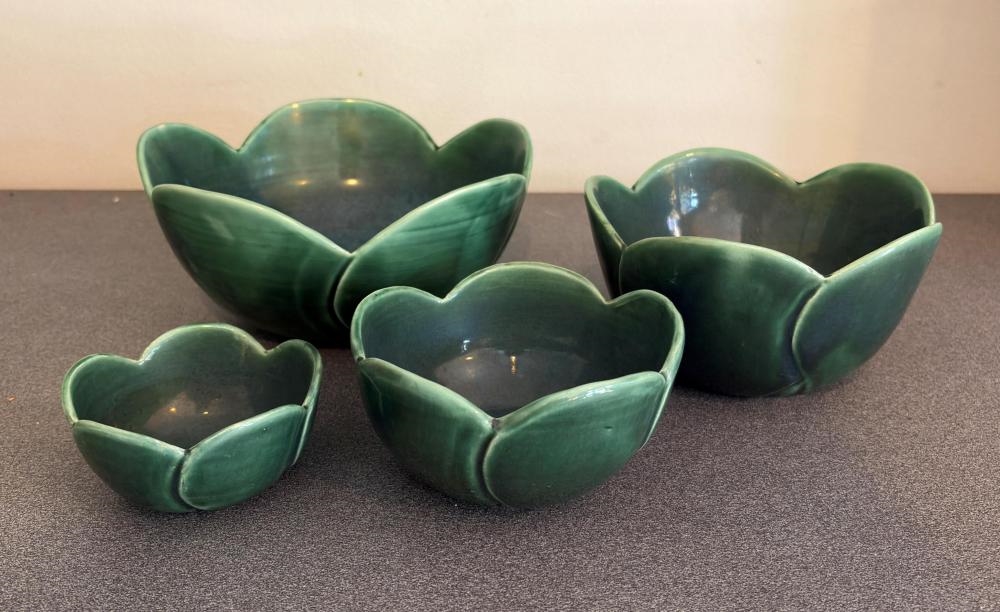 Artwork by Glenda Hoy, Floral Graduating Bowls, Made of Glazed Ceramic