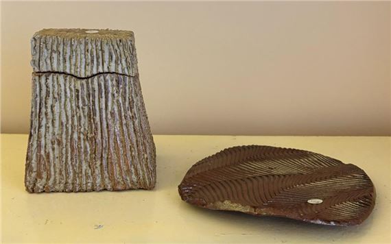 Fern Plate, Bark Canister (2