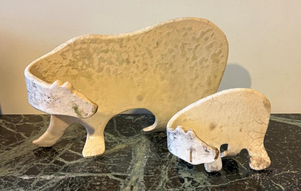 Artwork by Glenda Hoy, Polar Bears (2, Made of Glazed Ceramic