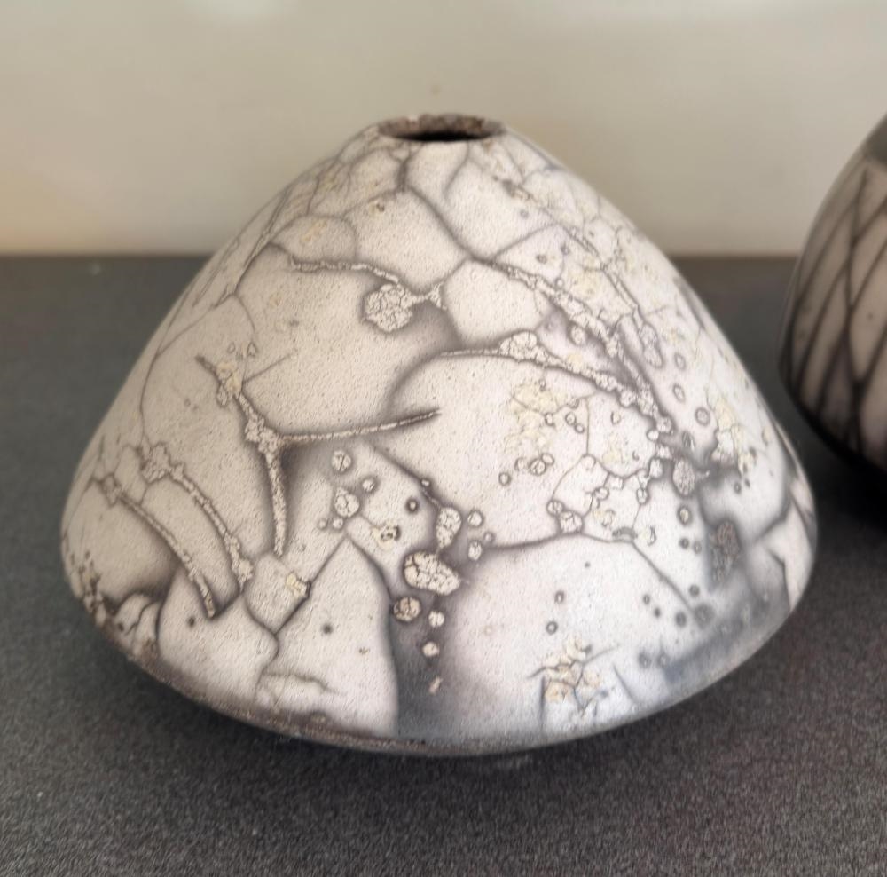 Artwork by Glenda Hoy, Bowl & Vase, Made of Glazed Ceramic