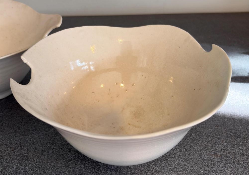 Artwork by Glenda Hoy, Puzzle Rim Bowls, Made of Glazed Ceramic