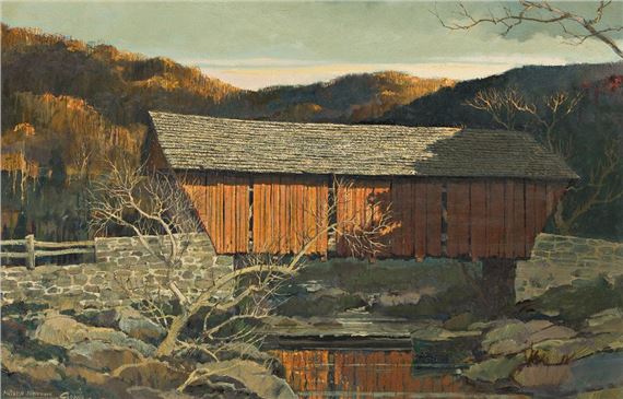 Autumn Sundown by Eric Sloane, circa 1960