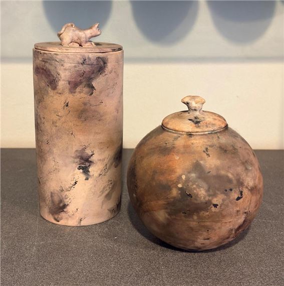 Lidded Cannisters by Glenda Hoy