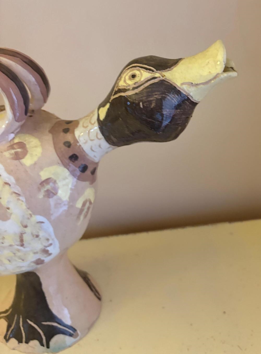 Artwork by Glenda Hoy, Duck Sculpture, Made of Glazed Ceramic