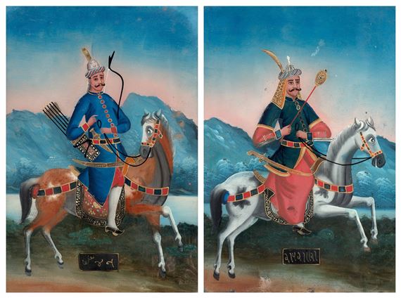 Cavaliers - Persian School, 19th Century