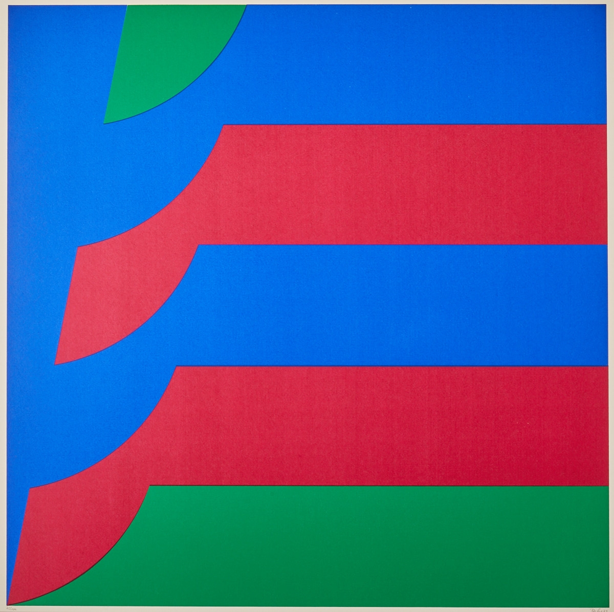 Artwork by Günter Dohr, Farbfeldkomposition, Made of color screenprint on paper