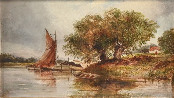 A River Scene - William Archibald Wall