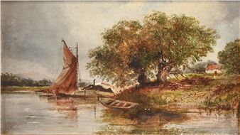 A River Scene - William Archibald Wall