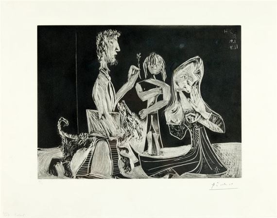 Kabul, with Piero Crommelynck and His Family - Pablo Picasso