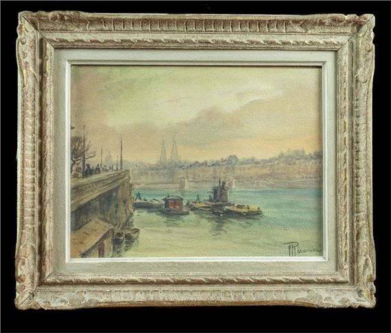 Lyon, La Saône and the steeples of Saint-Nizier by Yvonne Récamier