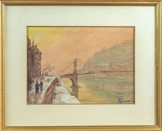 Lyon, the Saint-Georges footbridge in the snow - Yvonne Récamier