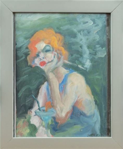 Philippe Guerry | La belle rousse au fume cigarette (2019) | MutualArt