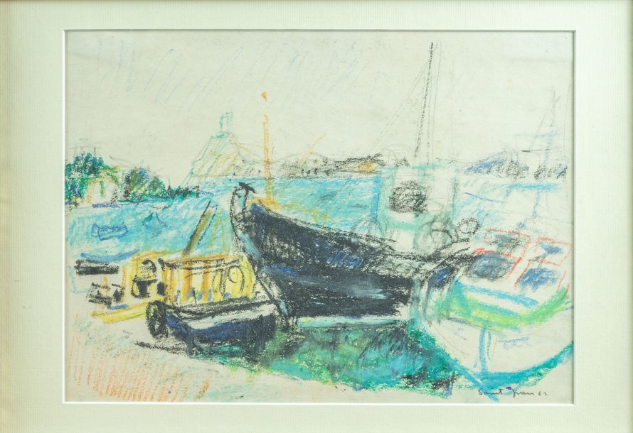 Artwork by Marcel Saint-Jean, Seaside, Made of Pastel