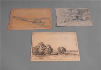 Reunion of three (3) drawings - Abel Gay