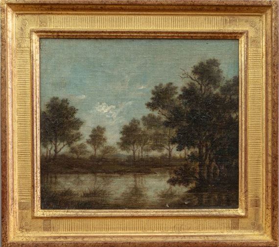 Landscape with river and tall trees - Martha Ternand