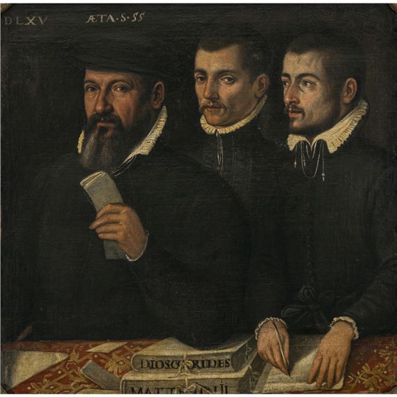 Portrait of three men by Jacopo Tintoretto, 3rd quarter of the 16th century