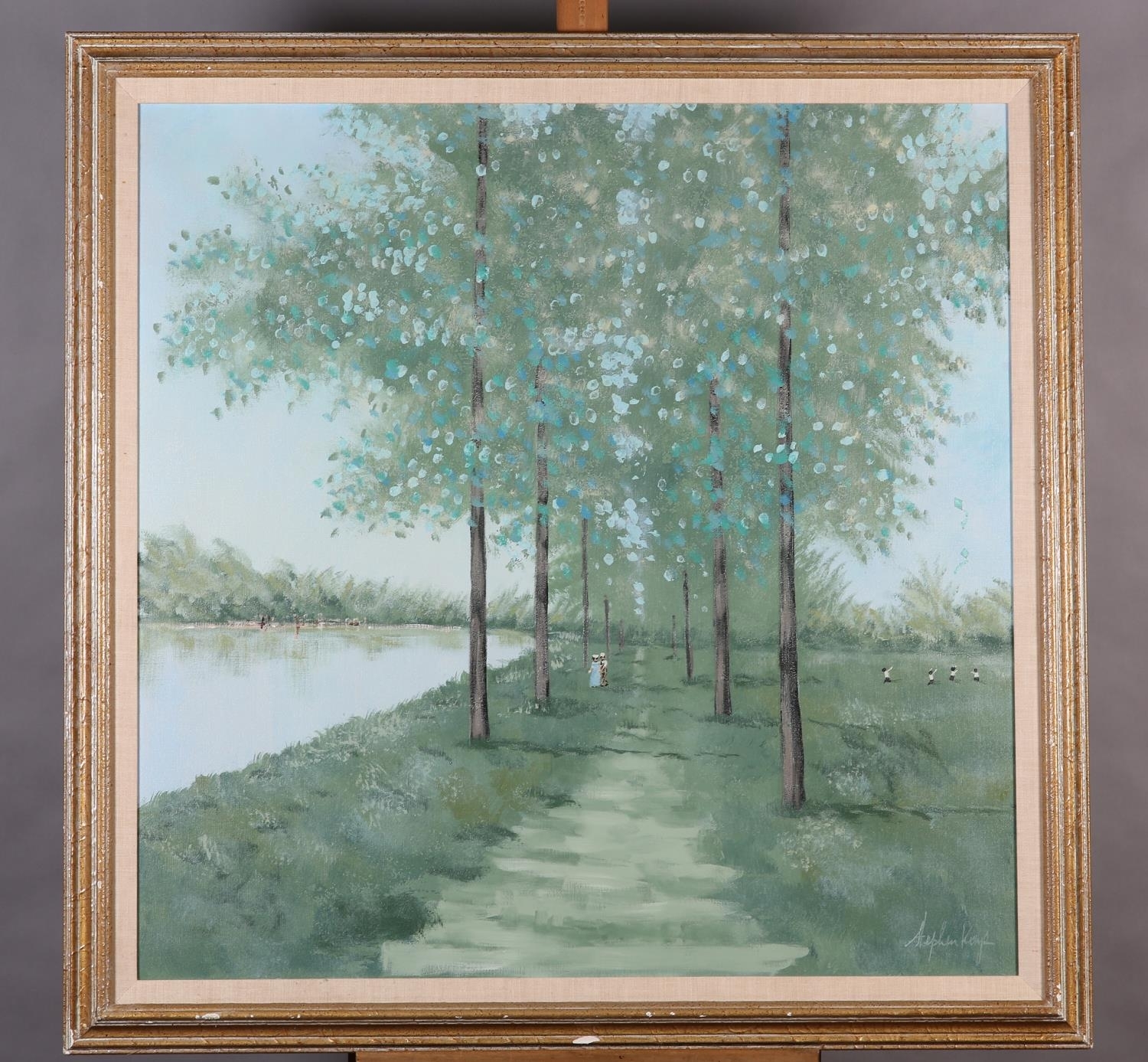 Stephen Kaye | Avenue of trees beside the Seine | MutualArt