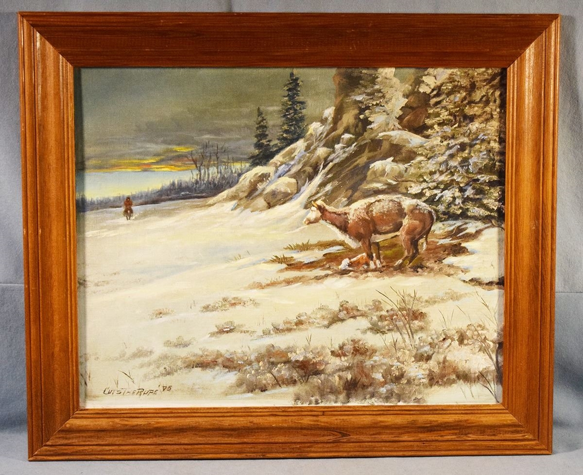 Artwork by Clarence Basil Cuts-the-rope, Cuts the Rope, Made of Oil On Canvas