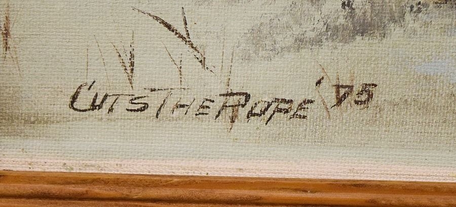 Artwork by Clarence Basil Cuts-the-rope, Cuts the Rope, Made of Oil On Canvas