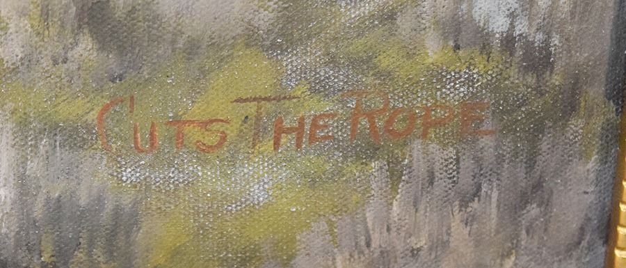 Artwork by Clarence Basil Cuts-the-rope, Cuts the Rope, Made of Oil On Canvas