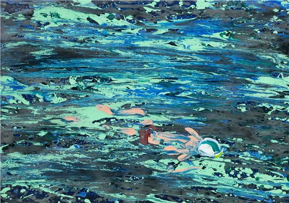 Ohne Titel (Schwimmerin - Cornelius Völker