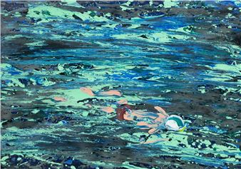 Ohne Titel (Schwimmerin - Cornelius Völker