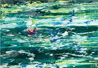 Ohne Titel (Schwimmerin - Cornelius Völker