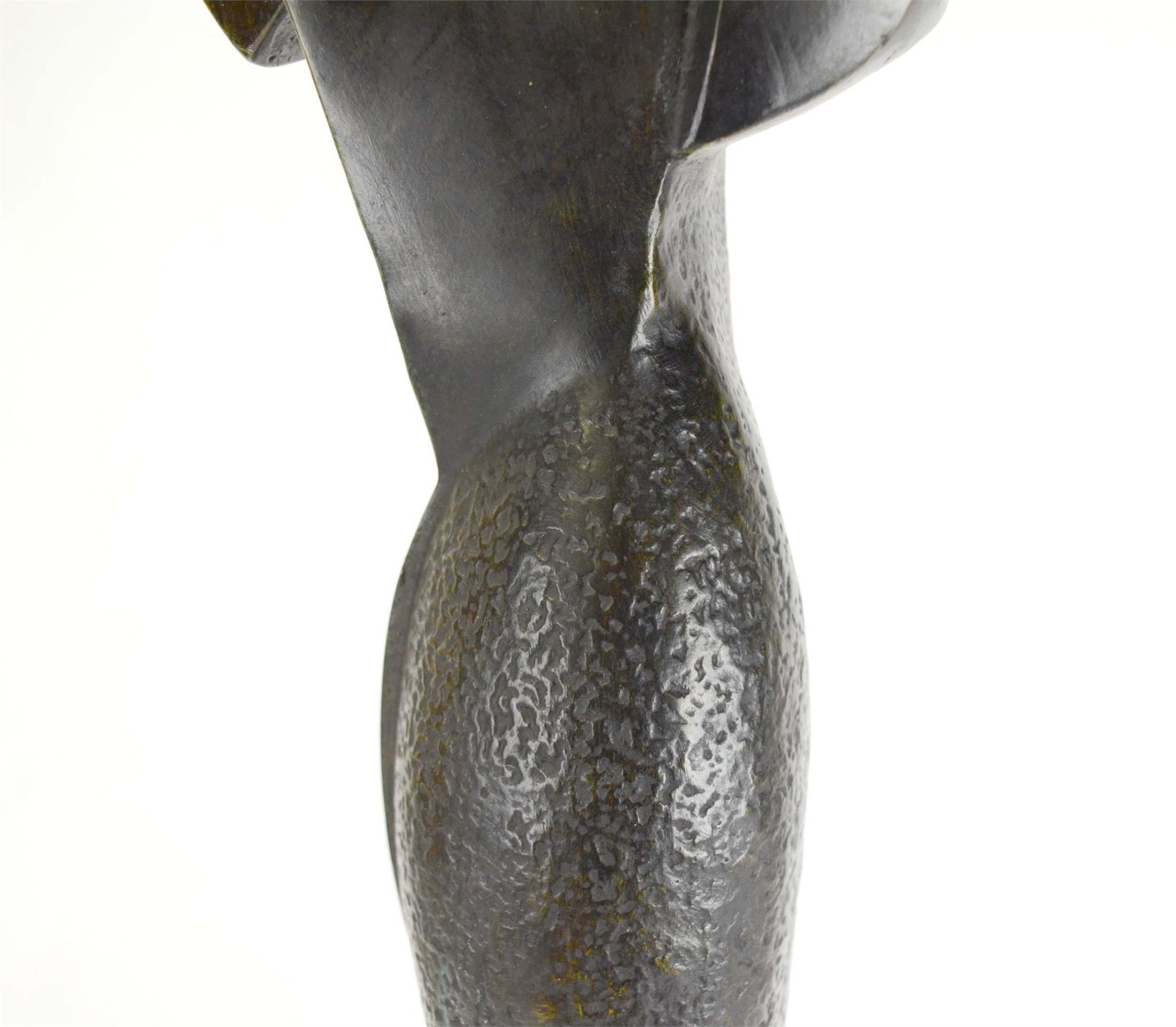 Artwork by Alexander Archipenko, Archipenko Bronze Sculpture of Lady, Made of bronze