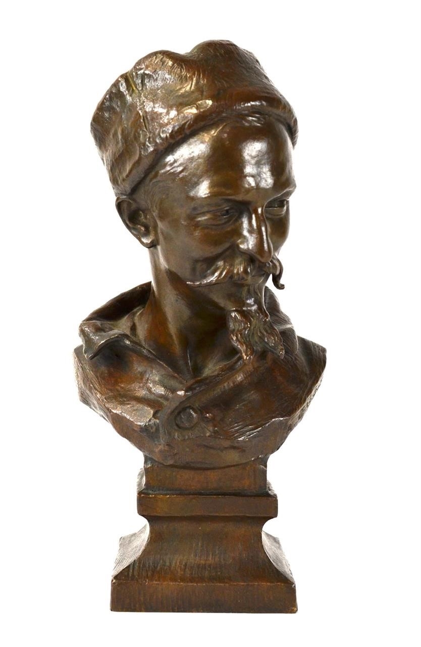 Artwork by Adrien Etienne Gaudez, Italian Bronze Figure of Middle East Bust, Made of bronze