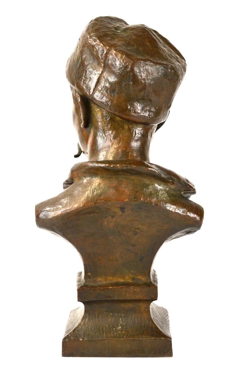 Artwork by Adrien Etienne Gaudez, Italian Bronze Figure of Middle East Bust, Made of bronze